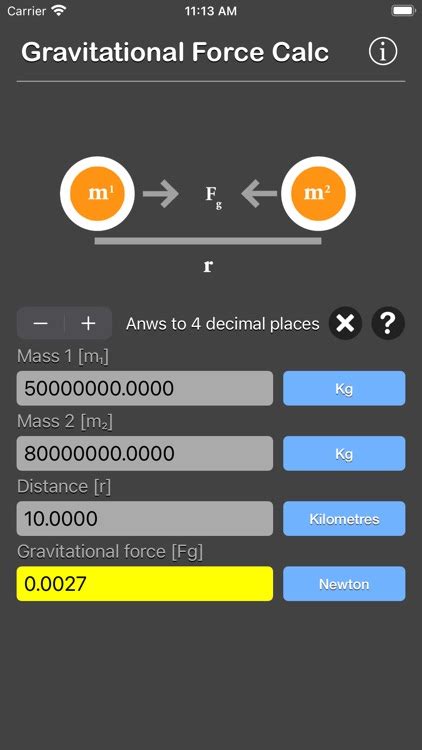 Gravitational Force Calculator by Nitrio