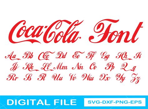 Coca Cola Font Svg Coca Cola Svg Calligraphy Svg Cursive | Etsy