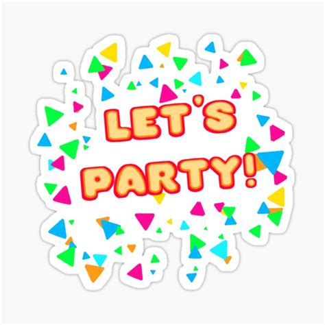 "Let's Party! Toy Chica's Bib" Sticker by uwuno | Redbubble