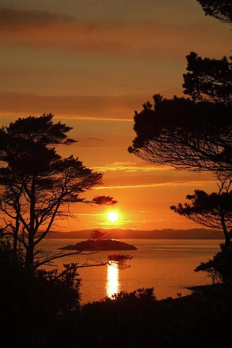 Sunset In The Scottish Highlands. by John Cameron