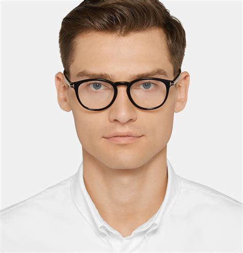 Lyst - Tom Ford Round-frame Acetate Optical Glasses in Black for Men