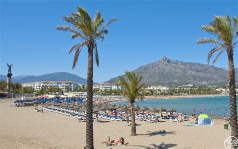 Beaches in and near Puerto Banus, Marbella, Costa del Sol, Andalucia ...