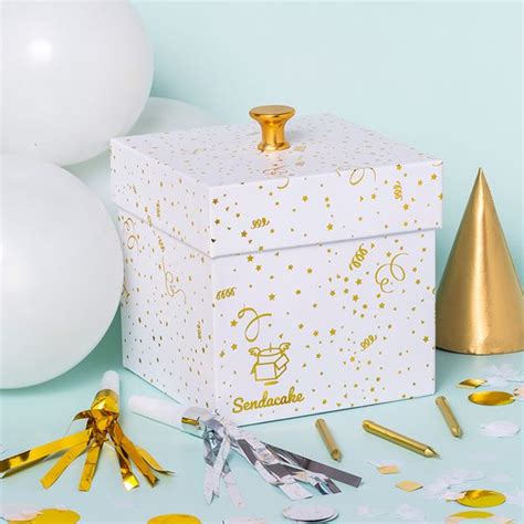 Surprise Cake Explosion Box Gift with Flying Butterfly Surprise Delivery Nationwide | SendaCake.com