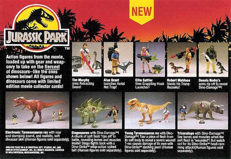 LOST ENTERTAINMENT: TOYS: JURASSIC PARK ACTION FIGURES AND PLAY SETS