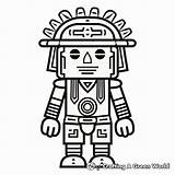Hopi Kachina Doll Coloring Page Sketch sketch template
