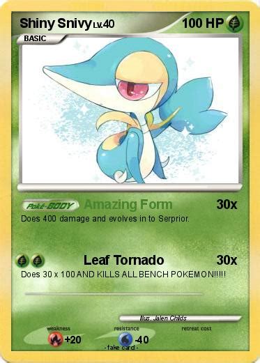 Pokémon Shiny Snivy 1 1 - Amazing Form - My Pokemon Card