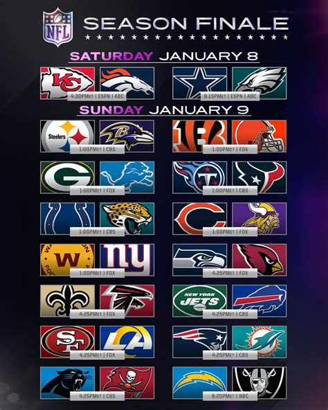 NFL Week 18 schedule - EmekaEliotte