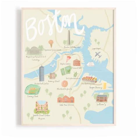 South Boston Illustrated Map Print — Boston Women's Market