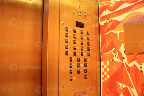 New York Hotel elevator floor buttons concept photo. Numbers on buttons in elevator. 19897654 ...