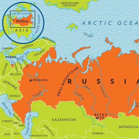 Ural River World Map