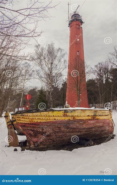 Lighthouse in Hel stock photo. Image of gdansk, travel - 113078354