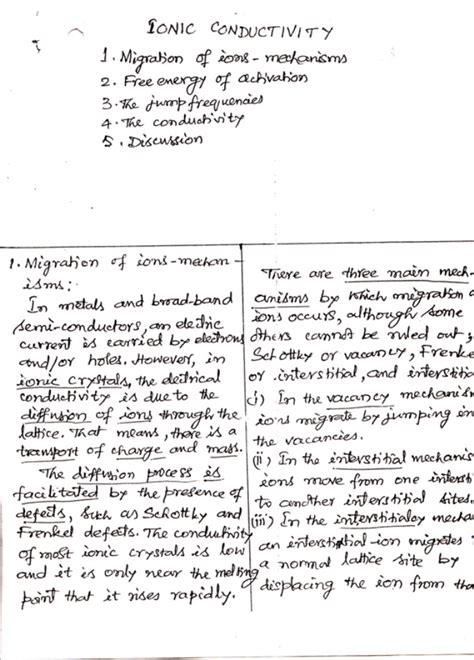 Conceptual Physics: IONIC CONDUCTIVITY