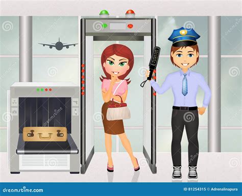 Airport security scanner stock illustration. Illustration of journey - 81254315