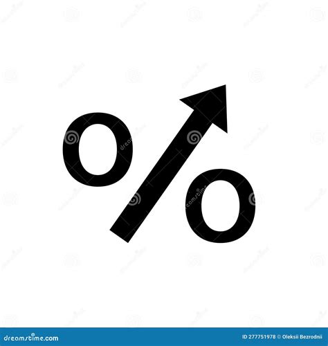 Percent Interest Rate Growth Symbol Vector Stock Illustration ...