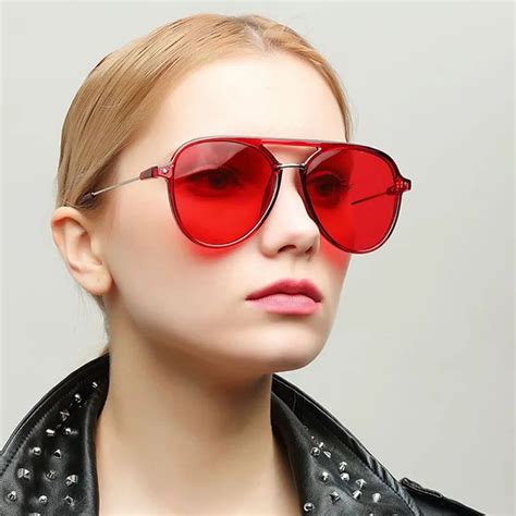 Aliexpress.com : Buy Fashion Colorful Sun glasses Women Pilot Sunglasses Brand Designer Vintage ...