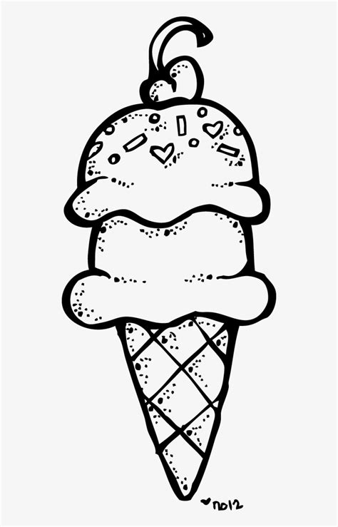 Ice Cream Clipart Black And White - Black And White Clip Art Ice Cream Transparent PNG ...