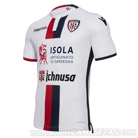 Cagliari Calcio Macron Away Kit 2018-19 - Todo Sobre Camisetas