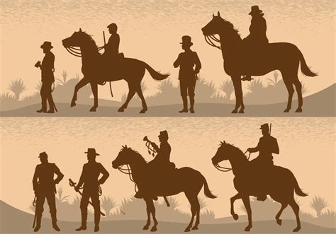 Cavalry Battlefield Silhouettes 152408 Vector Art at Vecteezy