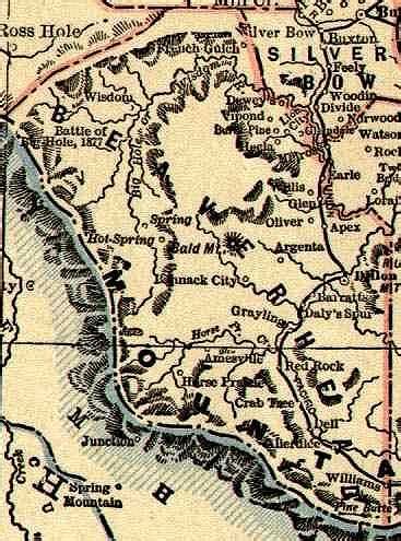 Map of Beaverhead County, Montana 1893-1895