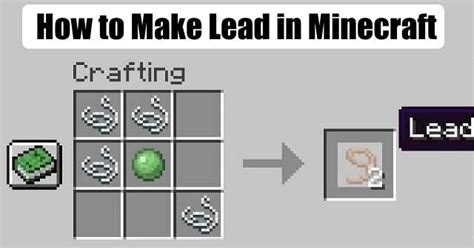 Minecraft Lead Recipe: How to Make Lead in Minecraft? - PlayerZon Blog