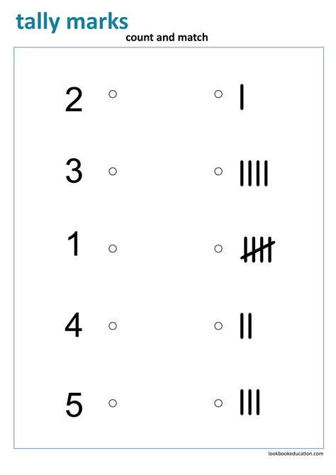 Tally Marks Worksheets Preschool