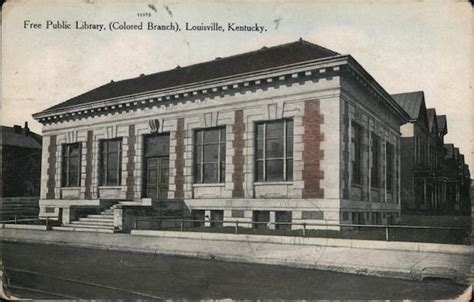 Free Public Library, Colored Branch Louisville, KY Postcard