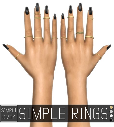 [ Simpliciaty ] SIMPLE RINGS | Sims 4 nails, Sims 4, Sims