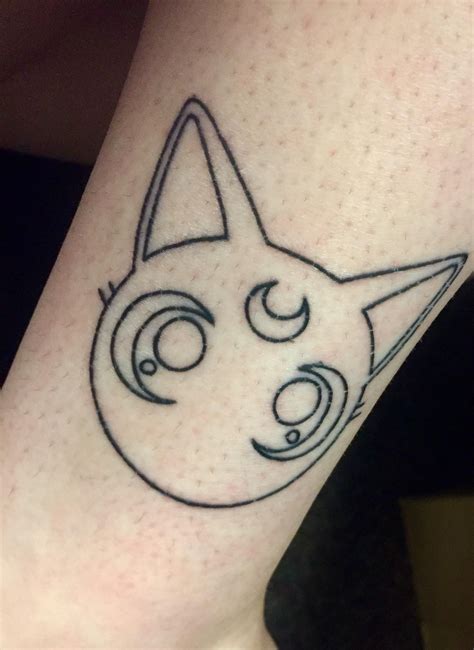 I recently got the line work done on my Luna tattoo! : sailormoon | Sailor moon tattoo, Luna ...