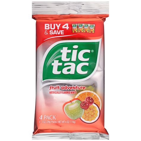 Tic Tac Fruit Adventure Flavor Mints, 1 Oz., 4 Count - Walmart.com