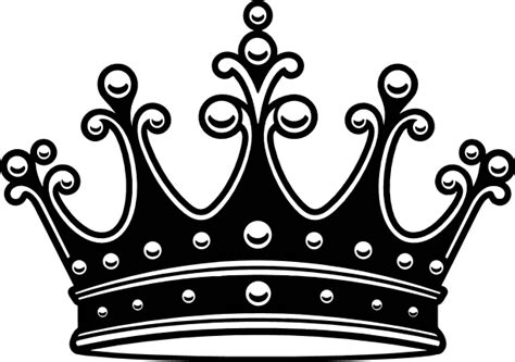 Royal Queen crown silhouette image - free svg file for members - SVG Heart