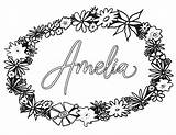 Amelia Name coloring Page  Download Print Or Color Online For Free sketch template