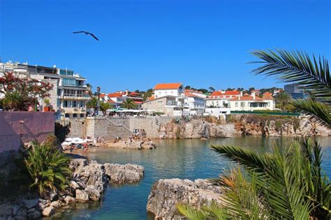 Cascais Beach, Lisbon, Portugal Stock Image - Image of building, lisbon ...