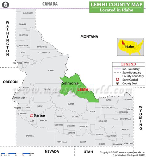 Lemhi County Map, Idaho