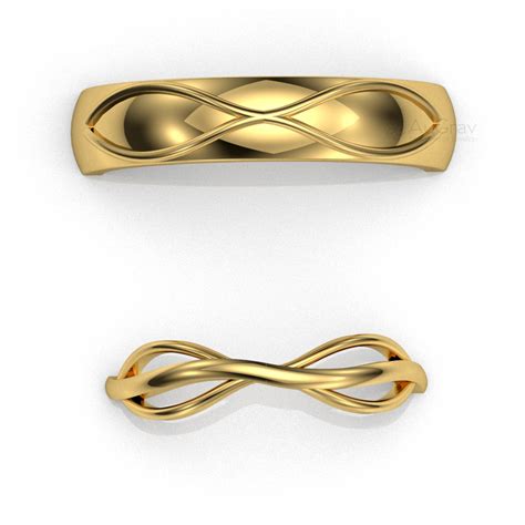 Infinity Sparkle Gold Couple Rings