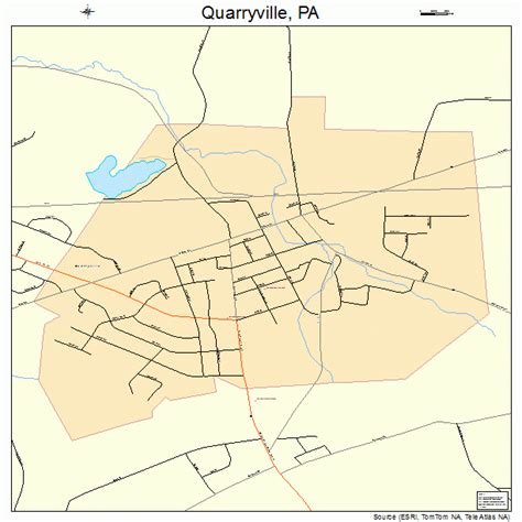 Quarryville Pennsylvania Street Map 4263064