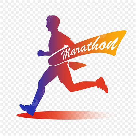 Running Marathon Clipart Transparent Background, Gradual Running ...