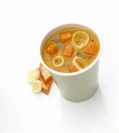 Cup of soup stock photo. Image of white, carryout, food - 7954542