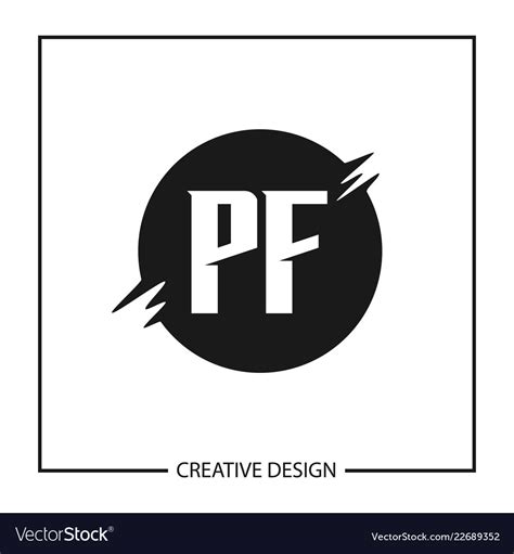 Initial letter pf logo template design Royalty Free Vector