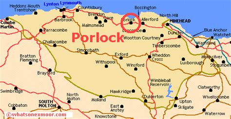 Local map of Porlock - Somerset | Map, Local map, Map of britain