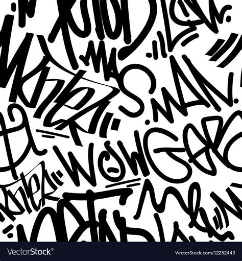 Graffiti art seamless pattern Royalty Free Vector Image