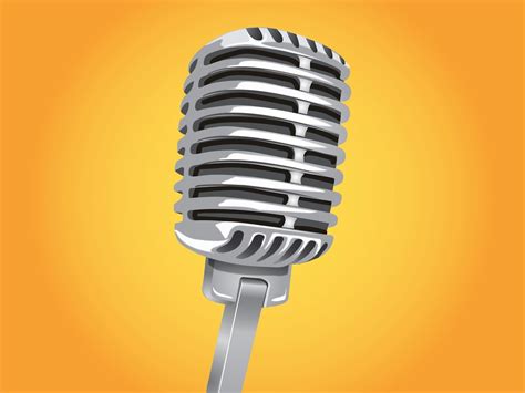 Classic Microphone Vector Vector Art & Graphics | freevector.com