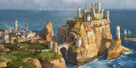 Casterly Rock by Andrew Ryan Fantasy City, Fantasy Castle, Fantasy Places, Fantasy Map, High ...