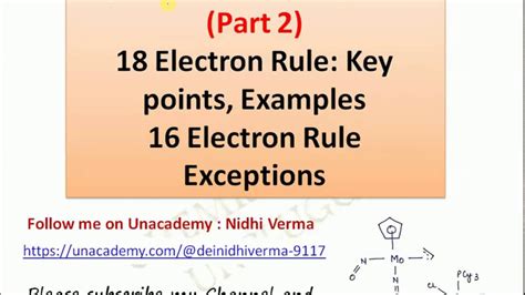 18 Electron Rule Key points, Examples, 16 Electron Rule, Exceptions - YouTube