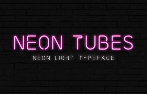 Neon Tubes - Neon Sign Font — Medialoot