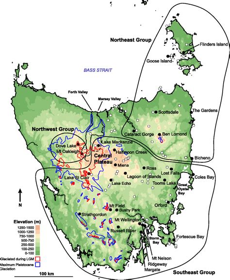 Topographic Map Of Tasmania - Tourist Map Of English