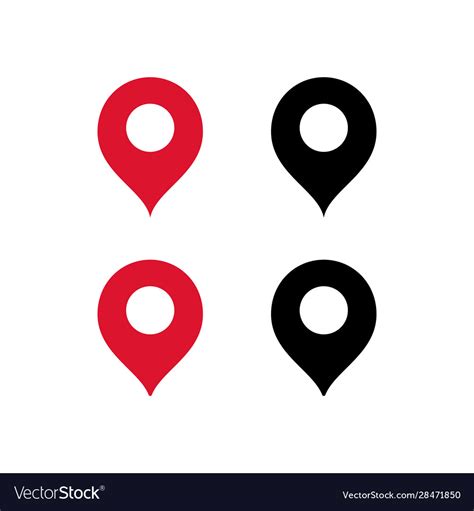 Set pin location icon template Royalty Free Vector Image