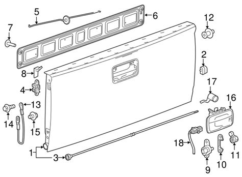 2015-2022 GM Pickup Box Tailgate Access Hole Cover Panel 52021554 ...