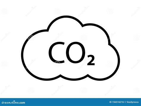 CO2 Emissions Vector Icon. Carbon Gas Cloud, Dioxide Pollution. Global Ecology Exhaust Emission ...