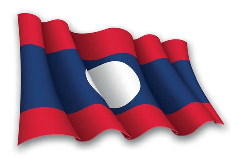 Realistic waving flag of Laos 43699910 Vector Art at Vecteezy