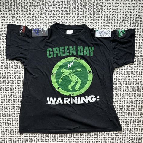 Vintage 2000 Green Day Warning Tour promo t-shirt -... - Depop